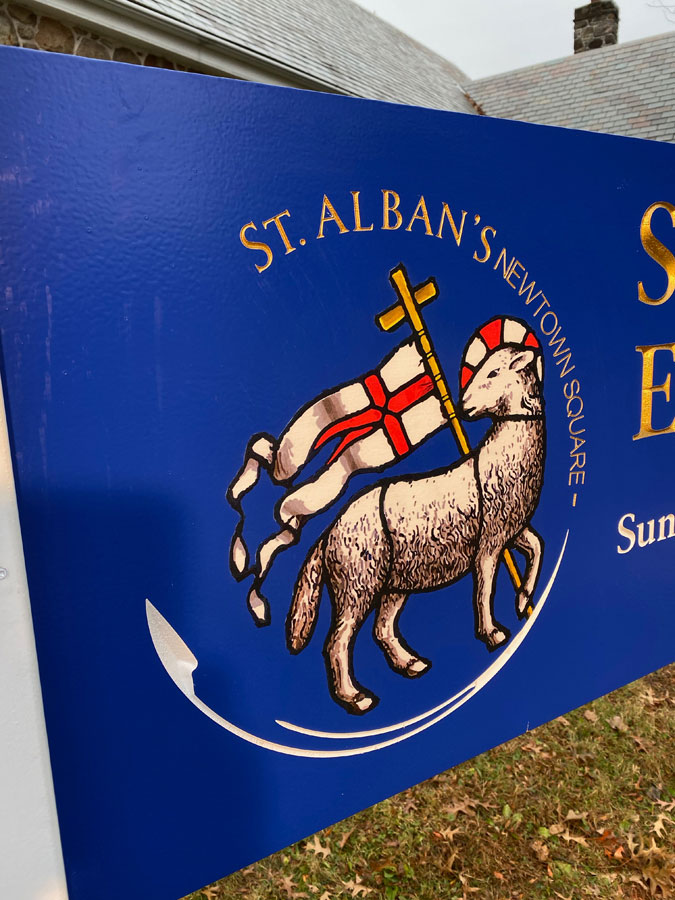 St Alban's Thrift Shop Logo Close Up