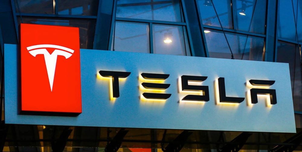 Tesla Channel Letters and Illuminated Cabinet