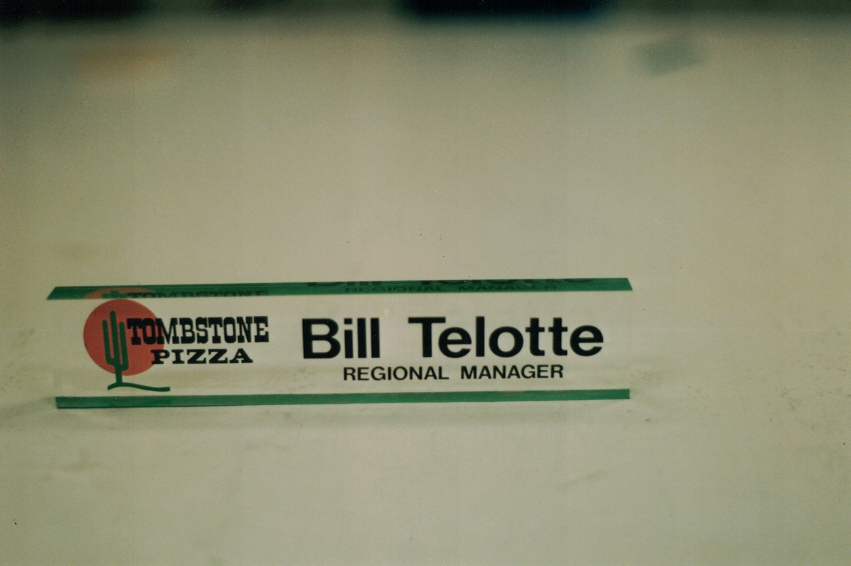 Tombstone Pizza Name Plate