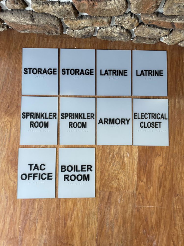 VFMA Storage, Latrine, Sprinkler Room, Armory, Electrical Closet, TAC Office, Boiler Room