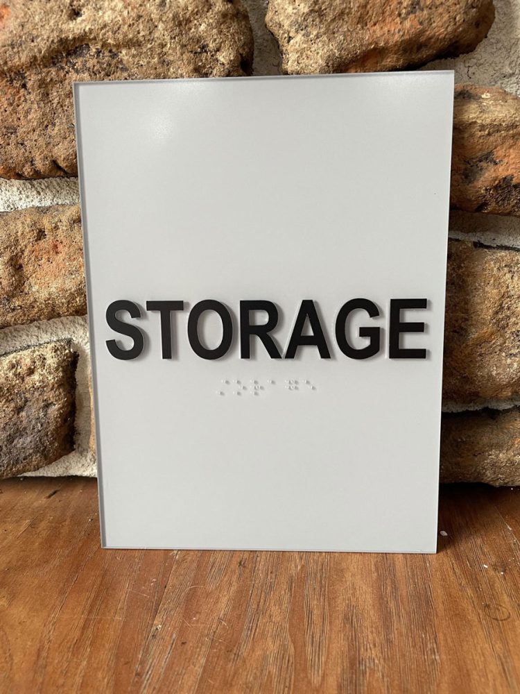 Storage Architectural with Braille 