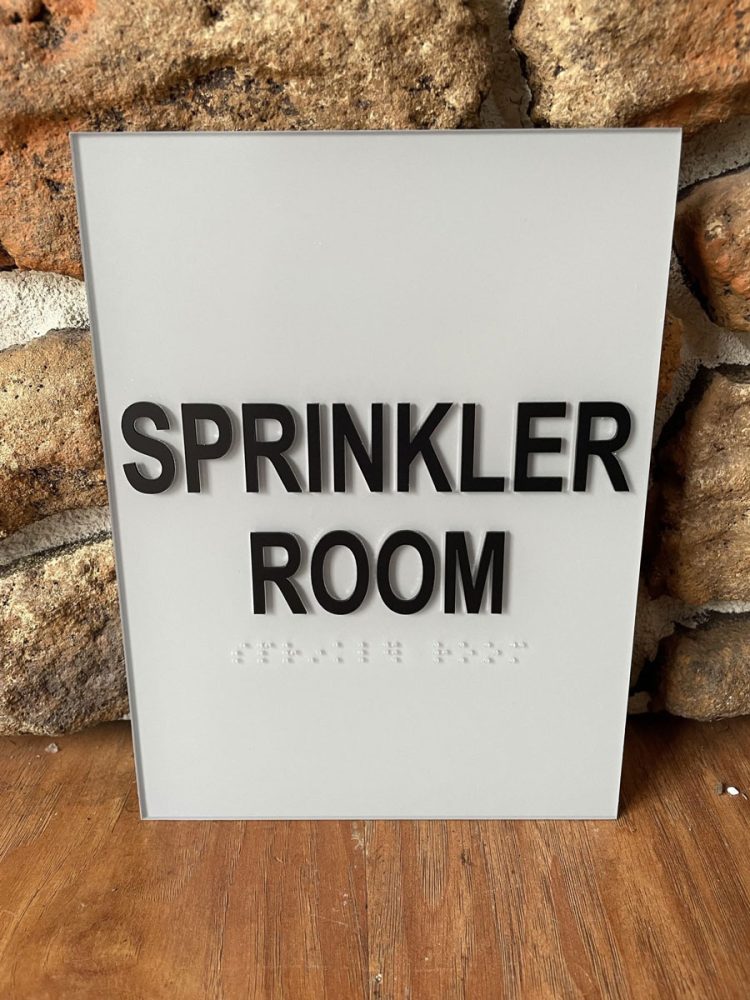 Sprinkler Room Architectural with Braille