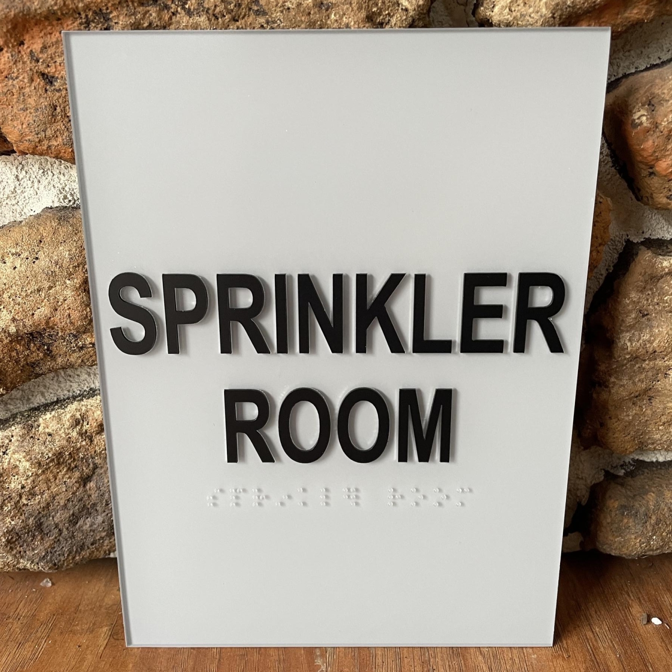 Sprinkler Room Architectural with Braille
