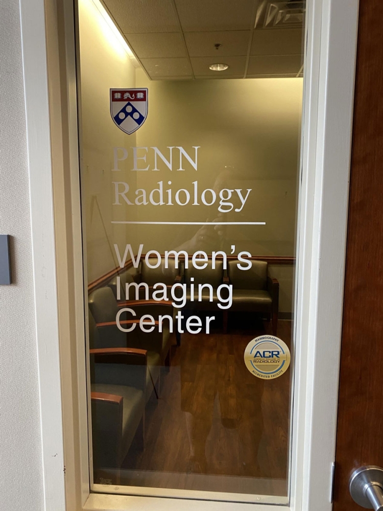 Penn Radiology Window Lettering