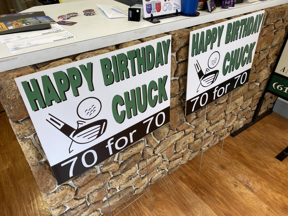 Happy Birthday Chuck Site Signs