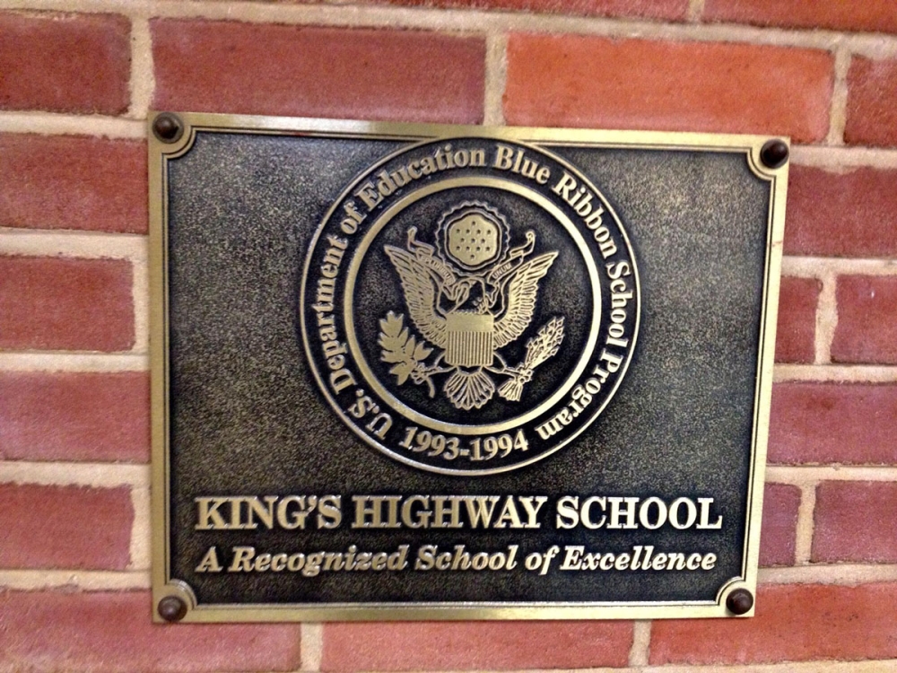 King's Highway School Plaque 