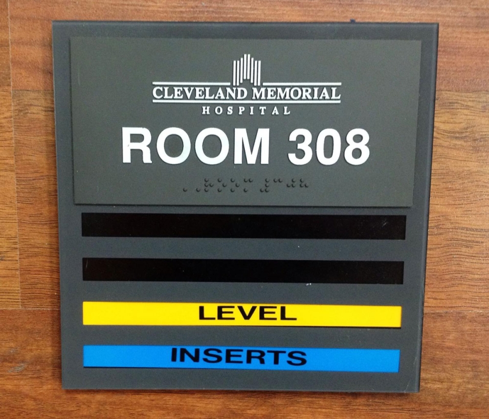 Cleveland Memorial Hospital Room Plaque