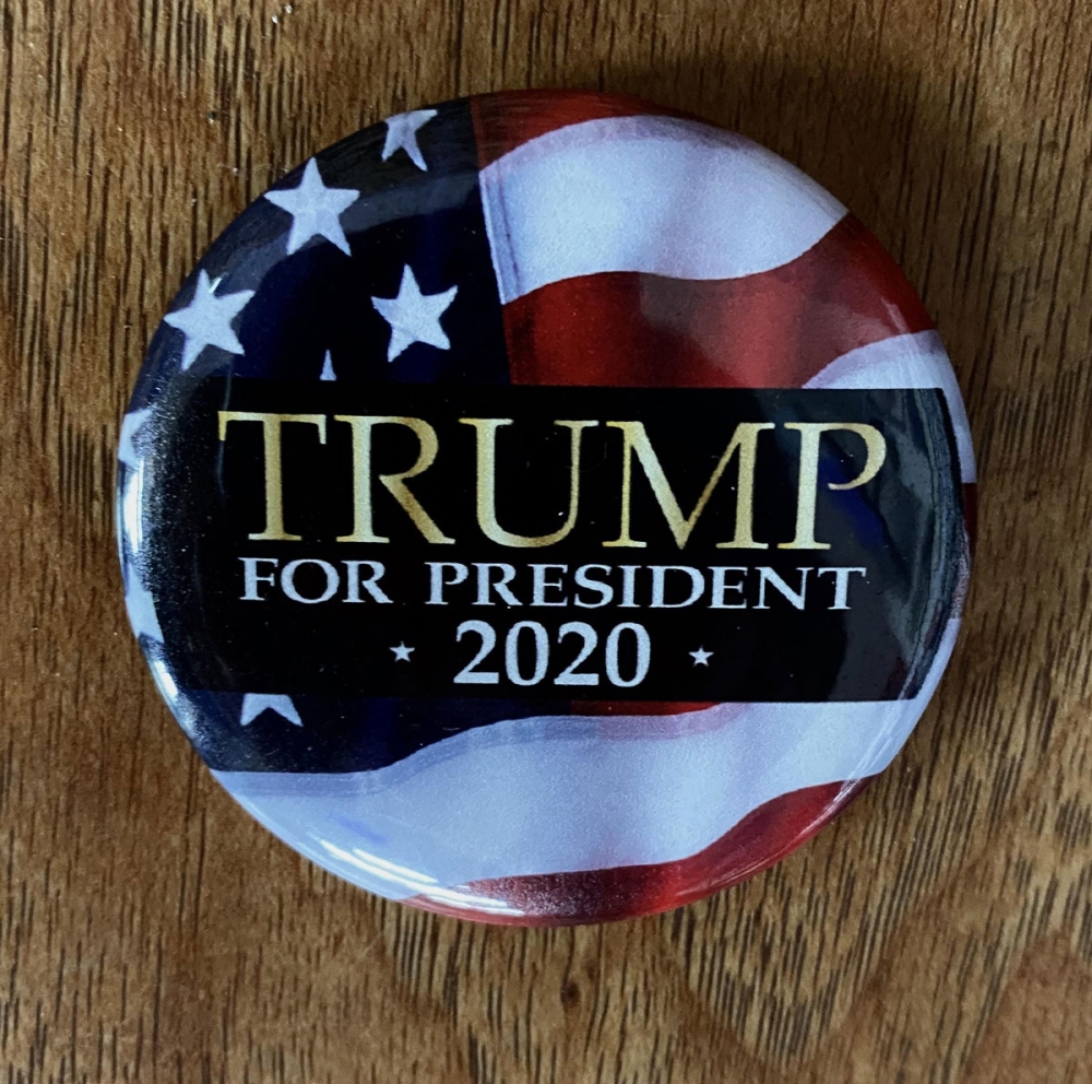 Trump for President American Flag Button