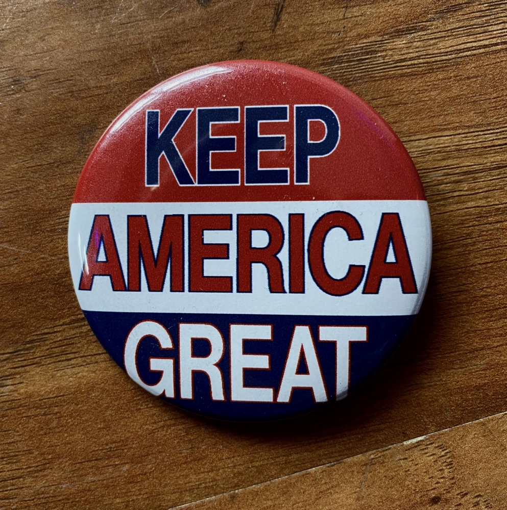 Keep America Great Button closeup