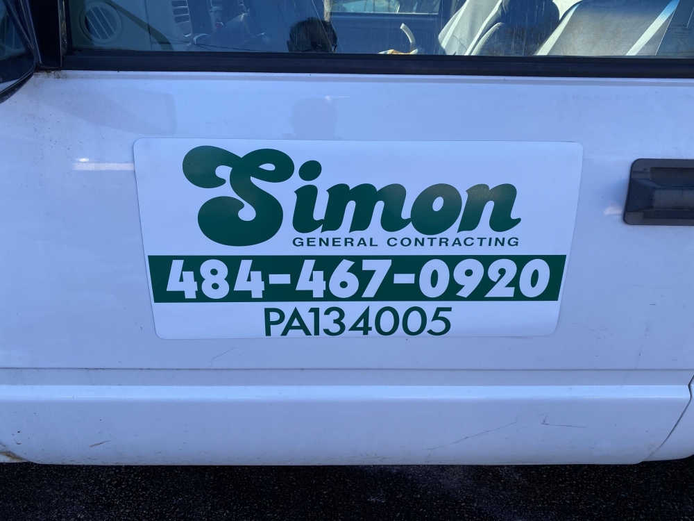 Simon General Contracting Magnet on Vehicle