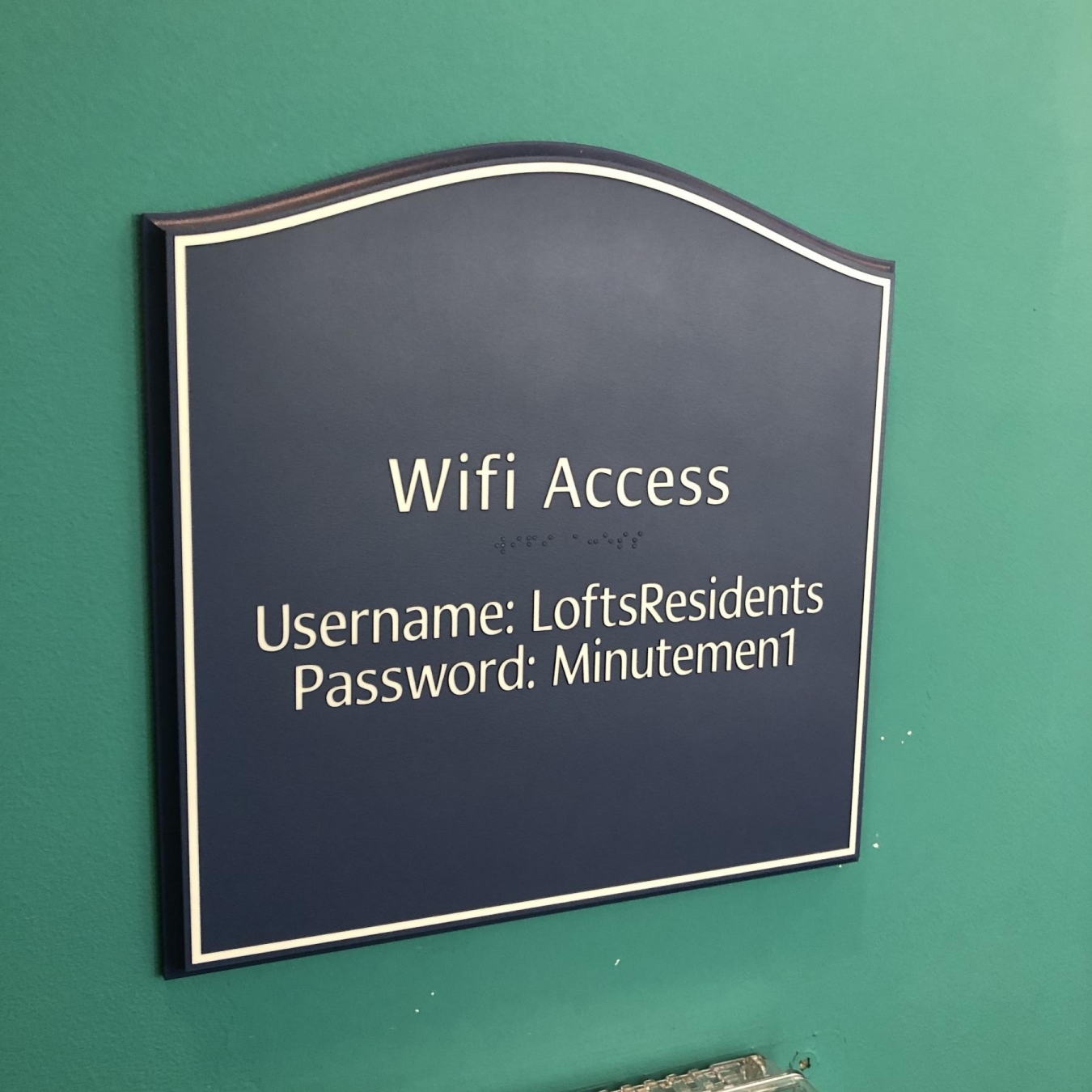 Wifi Access Plaque