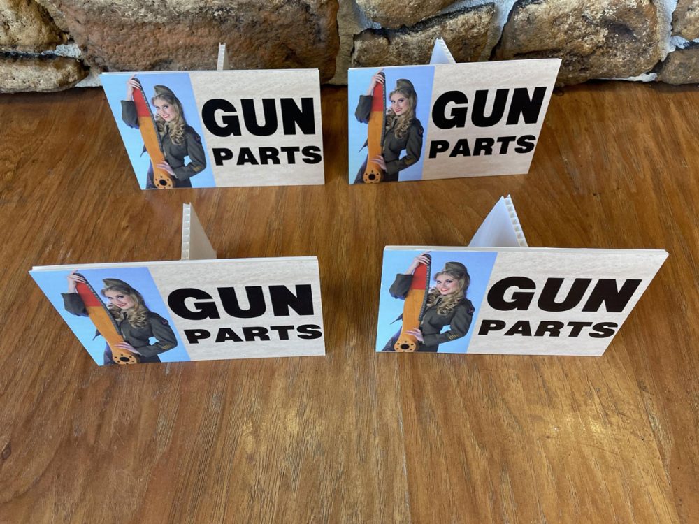 Gun Show Gun Parts Signs