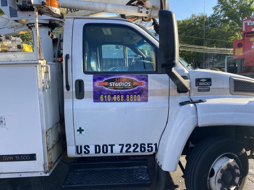 Sign Studios Magnets on Installation Trucks